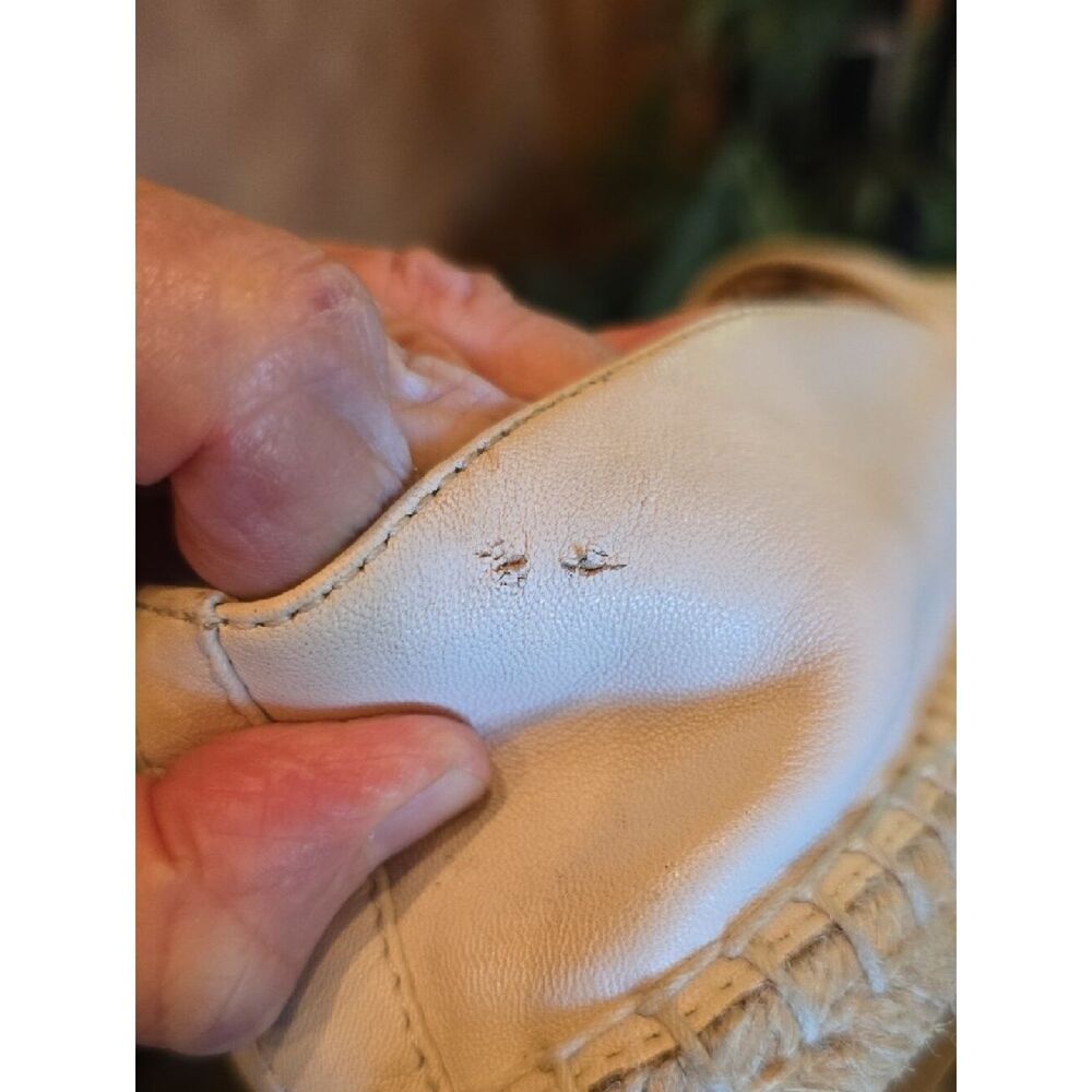 Coach Cream Logo Espadrille Slip-On Flats Size 9 - Picture 10 of 11